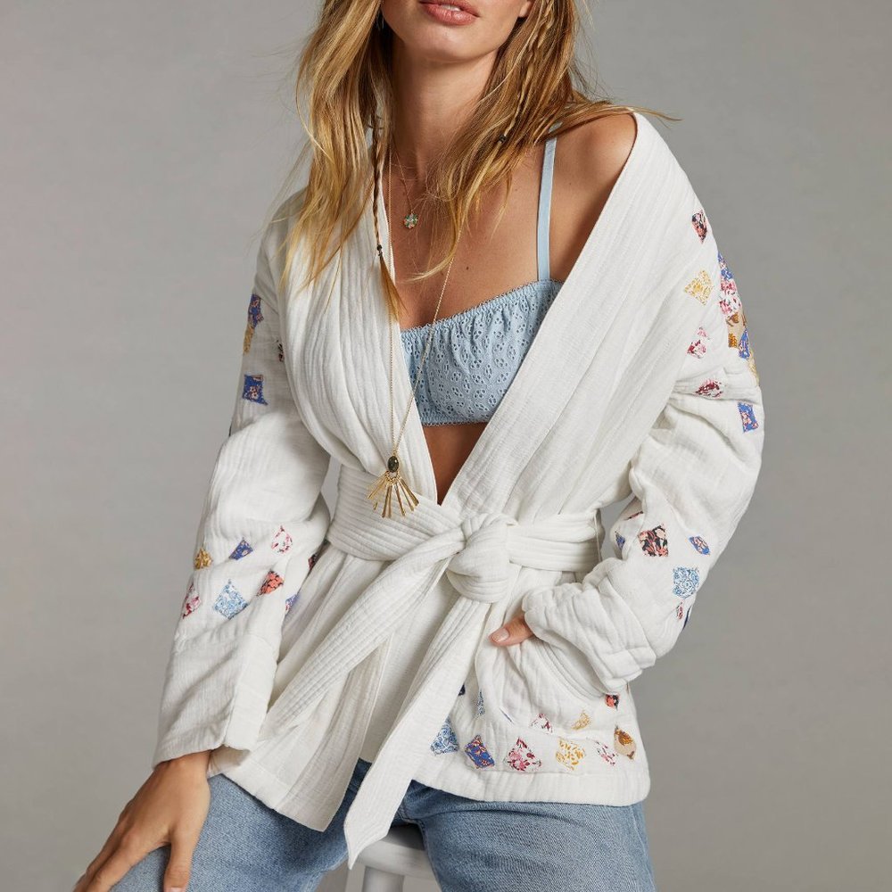 HTF Anthropologie Quilted Patchwork Jacket